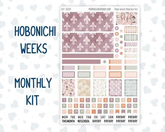 Kit 0293 - Hobonichi Weeks - Monthly Kit - September - Fleur de Provence