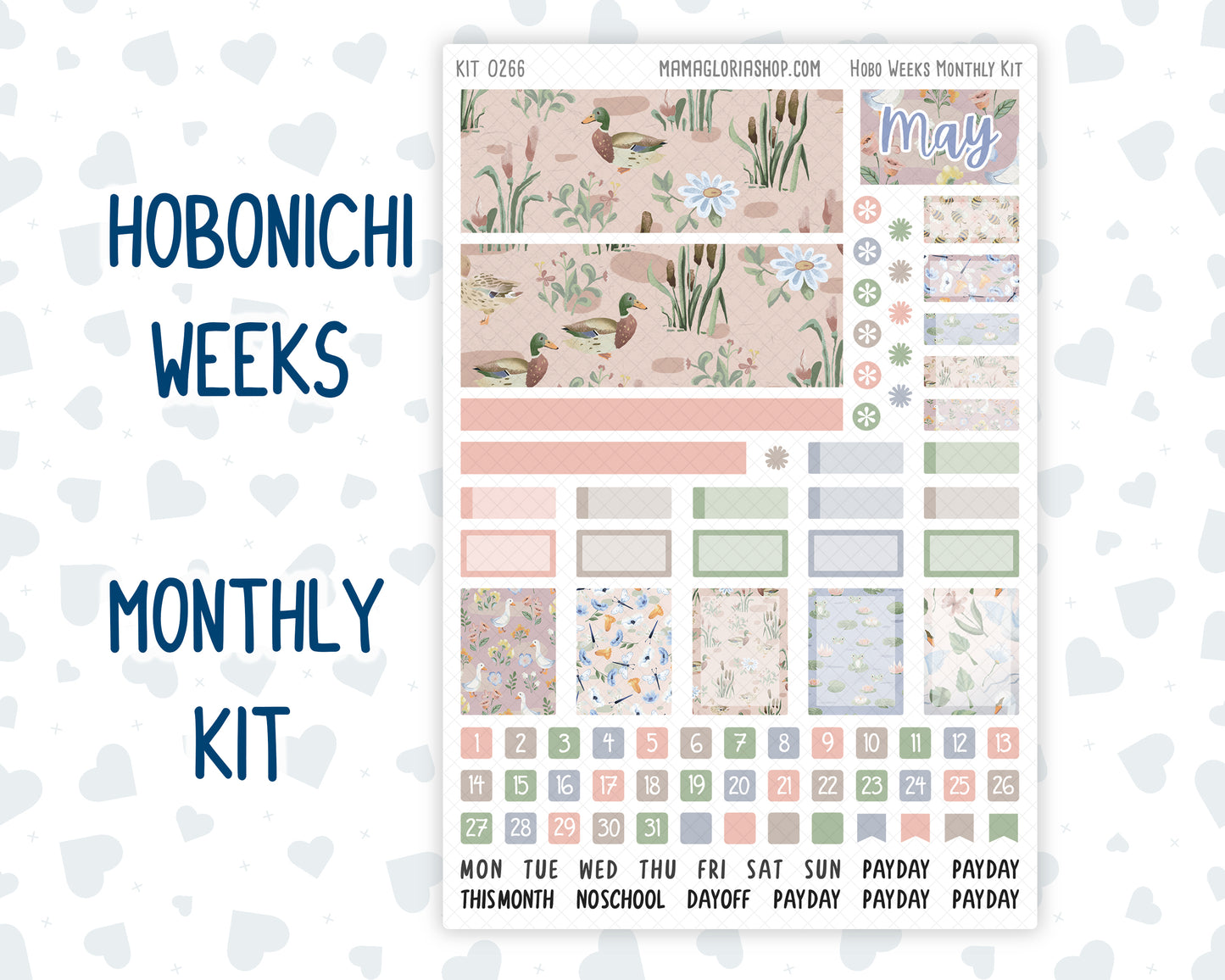 Kit 0266 - Hobonichi Weeks - Monthly Kit - May - Froggy Lake Picnic