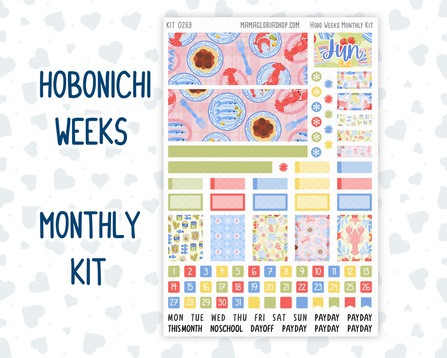 Kit 0269 - Hobonichi Weeks - Monthly Kit - June - Dolce Mare