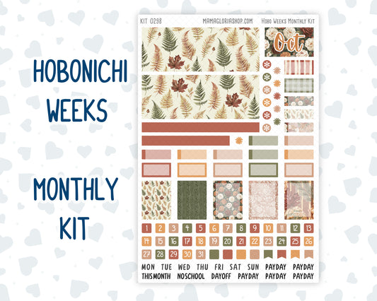 Kit 0298 - Hobonichi Weeks - Monthly Kit - October - Velvet Bloom