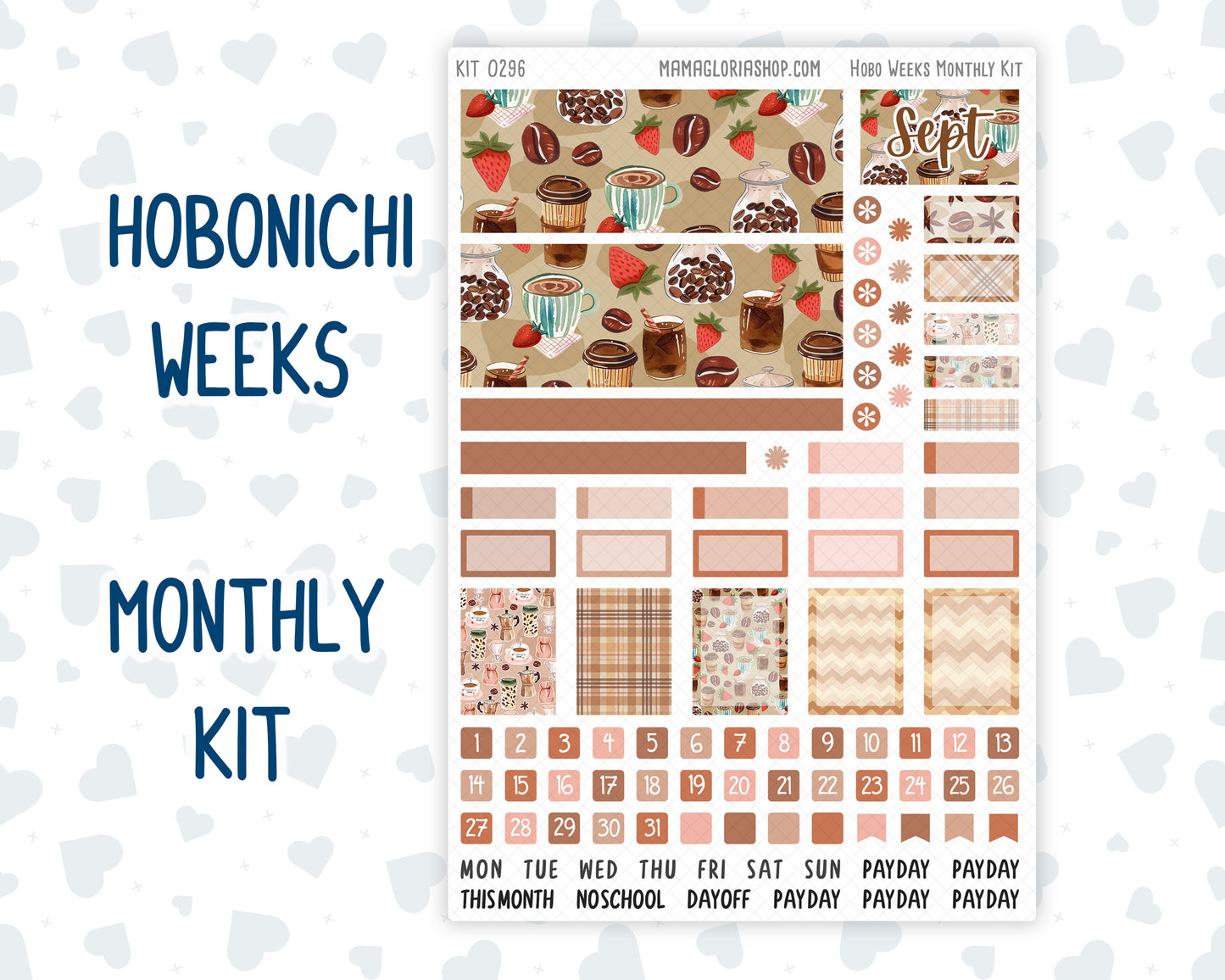 Kit 0296 - Hobonichi Weeks - Monthly Kit - September - Coffee Break