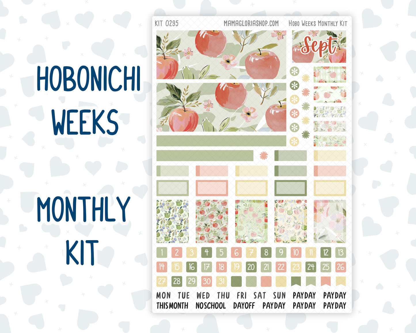 Kit 0295 - Hobonichi Weeks - Monthly Kit - September - Apple Harvest