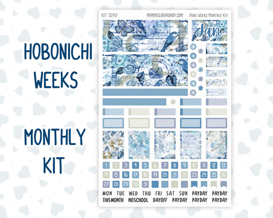 Kit 0249 - Hobonichi Weeks - Monthly Kit - January - Icy Lace