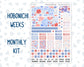 Kit 0273 - Hobonichi Weeks - Monthly Kit - July - Americana In Bloom