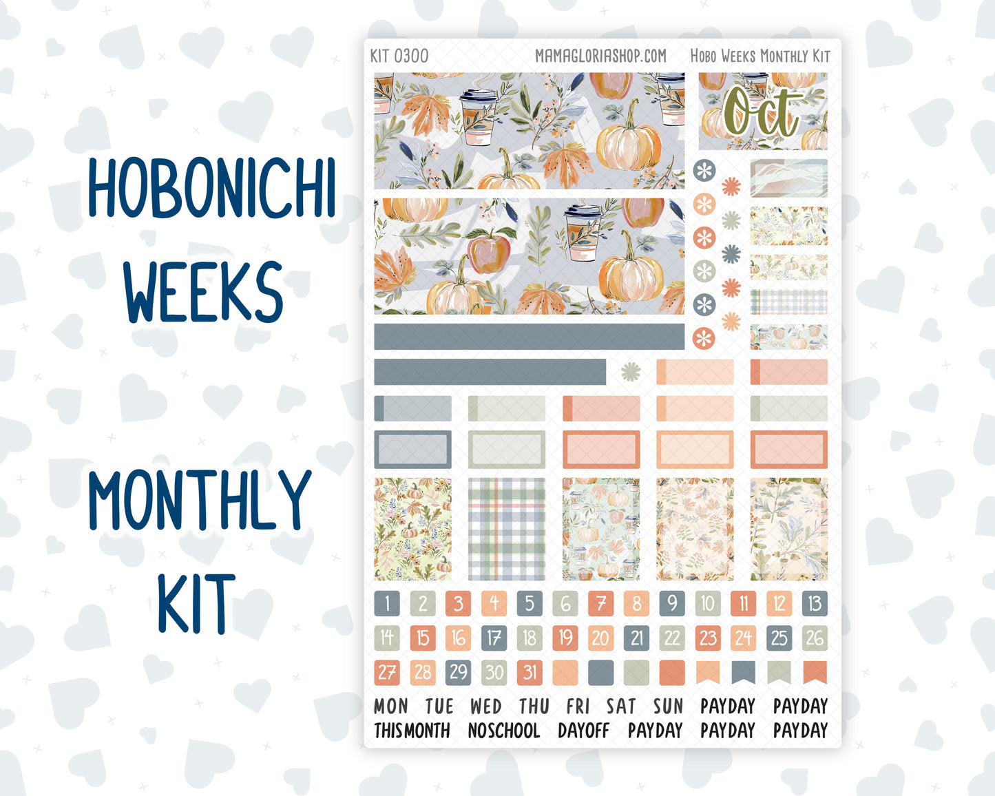 Kit 0300 - Hobonichi Weeks - Monthly Kit - October - Autumn Stroll