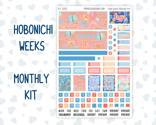 Kit 0268 - Hobonichi Weeks - Monthly Kit - June - Sea Sweeties