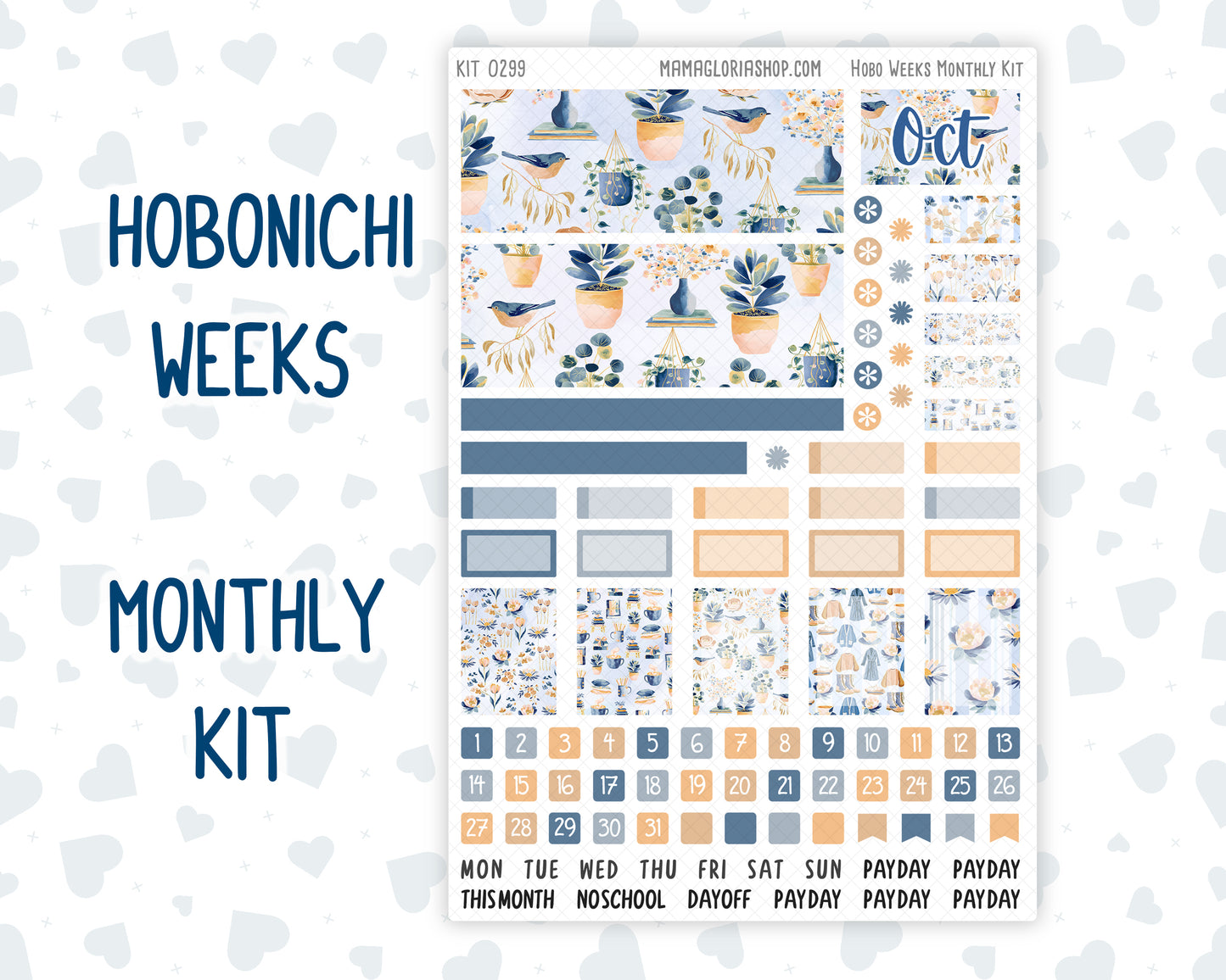 Kit 0299 - Hobonichi Weeks - Monthly Kit - October - Book Nook