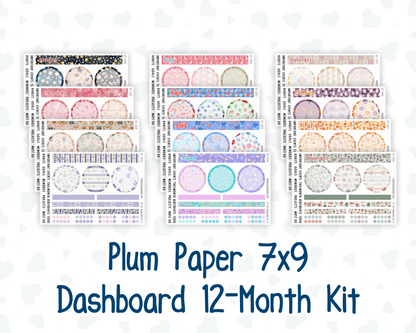 7x9 - 12-Month Kit - Dashboard-  For Plum Paper Planner - 2026