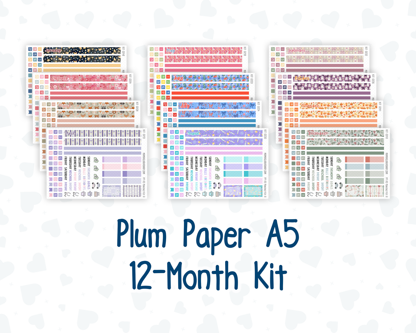 A5 - 12-Month Kit -  For Plum Paper Planner - 2026