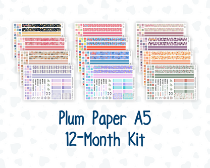 A5 - 12-Month Kit -  For Plum Paper Planner - 2026