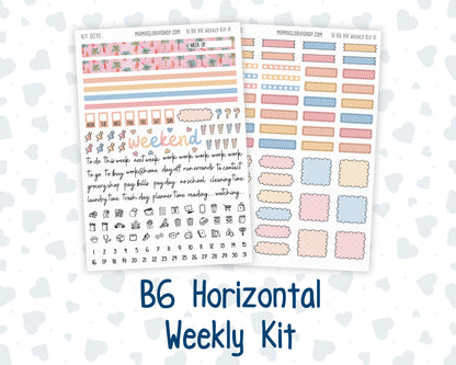 Kit 0270 - B6 - For Sterling Ink And More - Horizontal Weekly Kit - June - Beachside Bliss