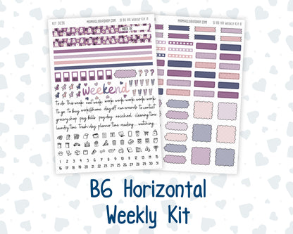 Kit 0236 - B6 - For Sterling Ink And More - Horizontal Weekly Kit - October - Sweet & Spooky