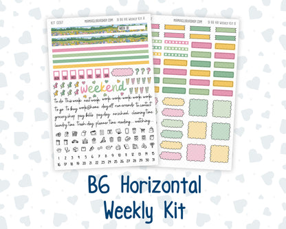 Kit 0267 - B6 - For Sterling Ink And More - Horizontal Weekly Kit - May - Flowers For Mama