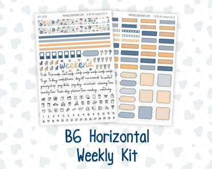 Kit 0299 - B6 - For Sterling Ink And More - Horizontal Weekly Kit - October - Book Nook