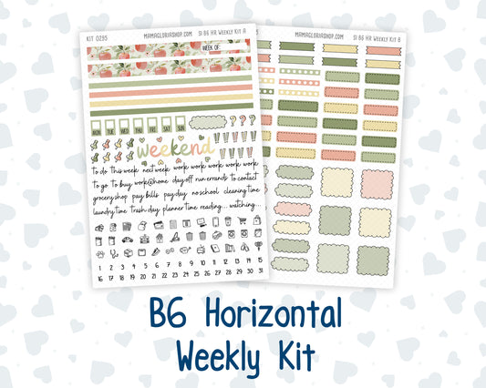 Kit 0295 - B6 - For Sterling Ink And More - Horizontal Weekly Kit - September - Apple Harvest