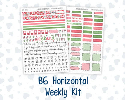 Kit 0276 - B6 - For Sterling Ink And More - Horizontal Weekly Kit - July - Melon Crush