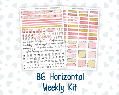Kit 0294 - B6 - For Sterling Ink And More - Horizontal Weekly Kit - September - Rosy Reveria