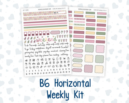 Kit 0232 - B6 - For Sterling Ink And More - Horizontal Weekly Kit - September - Heirloom Garden