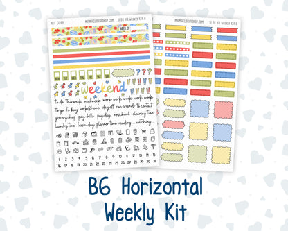 Kit 0269 - B6 - For Sterling Ink And More - Horizontal Weekly Kit - June - Dolce Mare