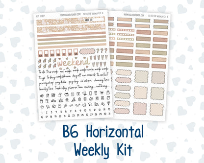 Kit 0301 - B6 - For Sterling Ink And More - Horizontal Weekly Kit - November - Sunday Comfort