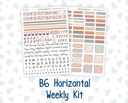 Kit 0293 - B6 - For Sterling Ink And More - Horizontal Weekly Kit - September - Fleur de Provence