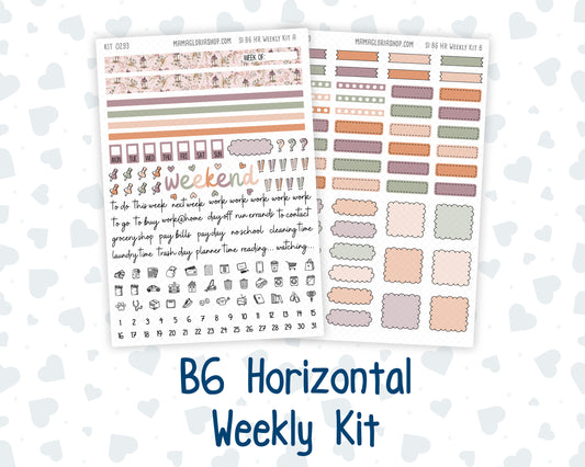 Kit 0293 - B6 - For Sterling Ink And More - Horizontal Weekly Kit - September - Fleur de Provence