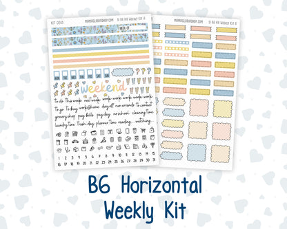 Kit 0265 - B6 - For Sterling Ink And More - Horizontal Weekly Kit - May - Honeybee Sky