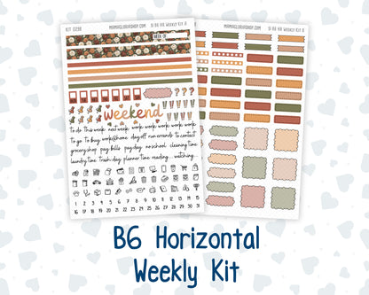 Kit 0298 - B6 - For Sterling Ink And More - Horizontal Weekly Kit - October - Velvet Bloom