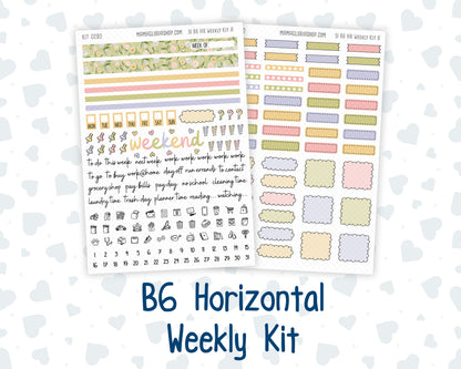 Kit 0280 - B6 - For Sterling Ink And More - Horizontal Weekly Kit - Half Past Six In August