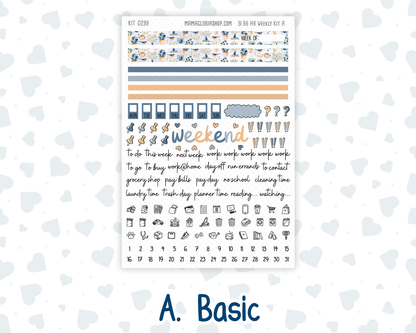 Kit 0299 - B6 - For Sterling Ink And More - Horizontal Weekly Kit - October - Book Nook