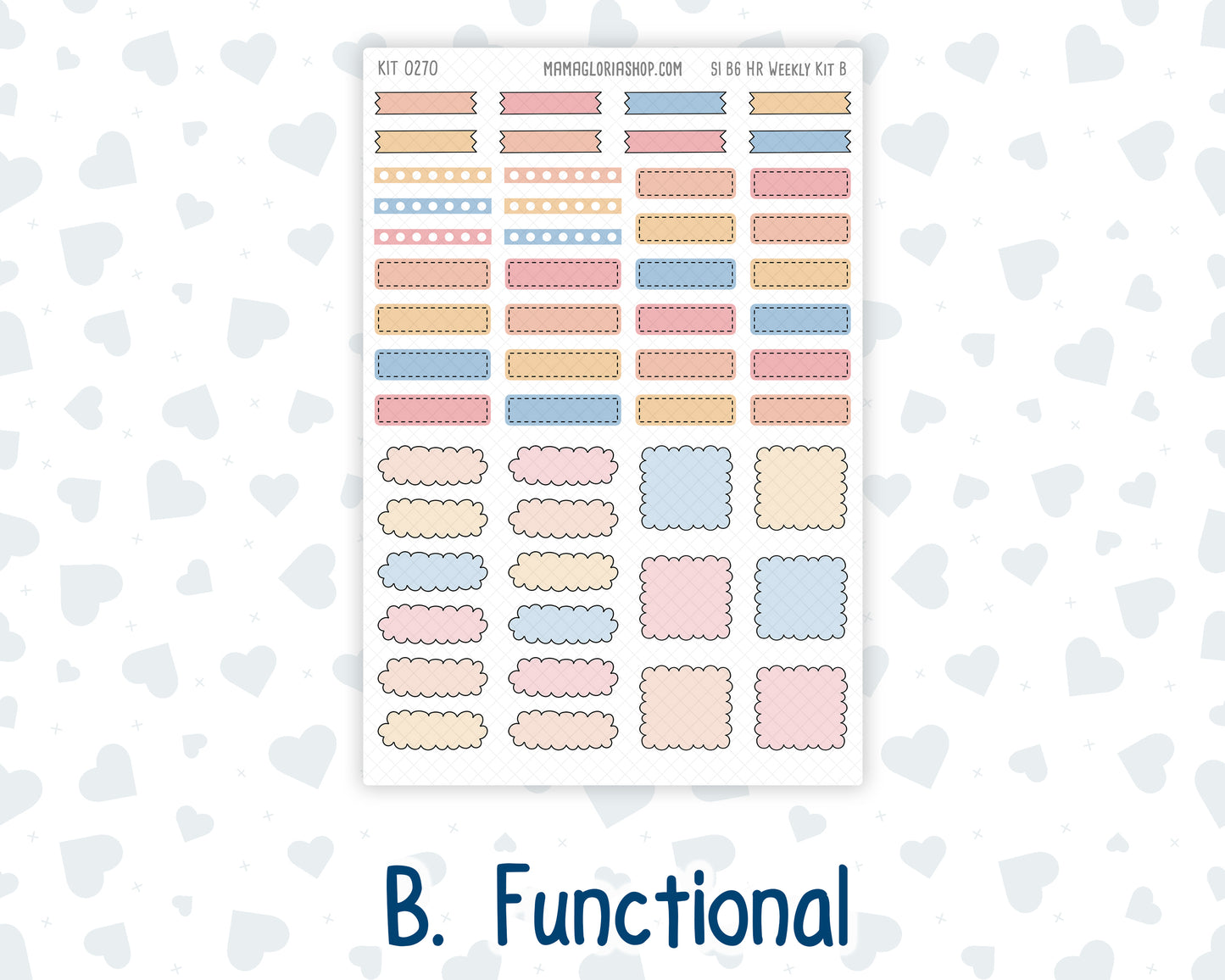 Kit 0270 - B6 - For Sterling Ink And More - Horizontal Weekly Kit - June - Beachside Bliss