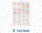 Kit 0270 - B6 - For Sterling Ink And More - Horizontal Weekly Kit - June - Beachside Bliss