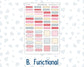 Kit 0254 - B6 - For Sterling Ink And More - Horizontal Weekly Kit - February - Valentine Village