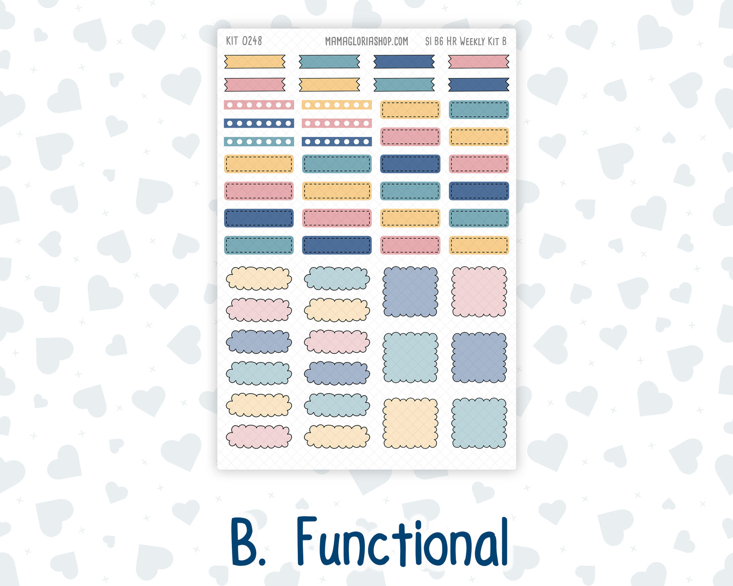 Kit 0248 - B6 - For Sterling Ink And More - Horizontal Weekly Kit - January - Midnight Countdown