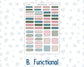 Kit 0275 - B6 - For Sterling Ink And More - Horizontal Weekly Kit - July - Tropical Safari Blush