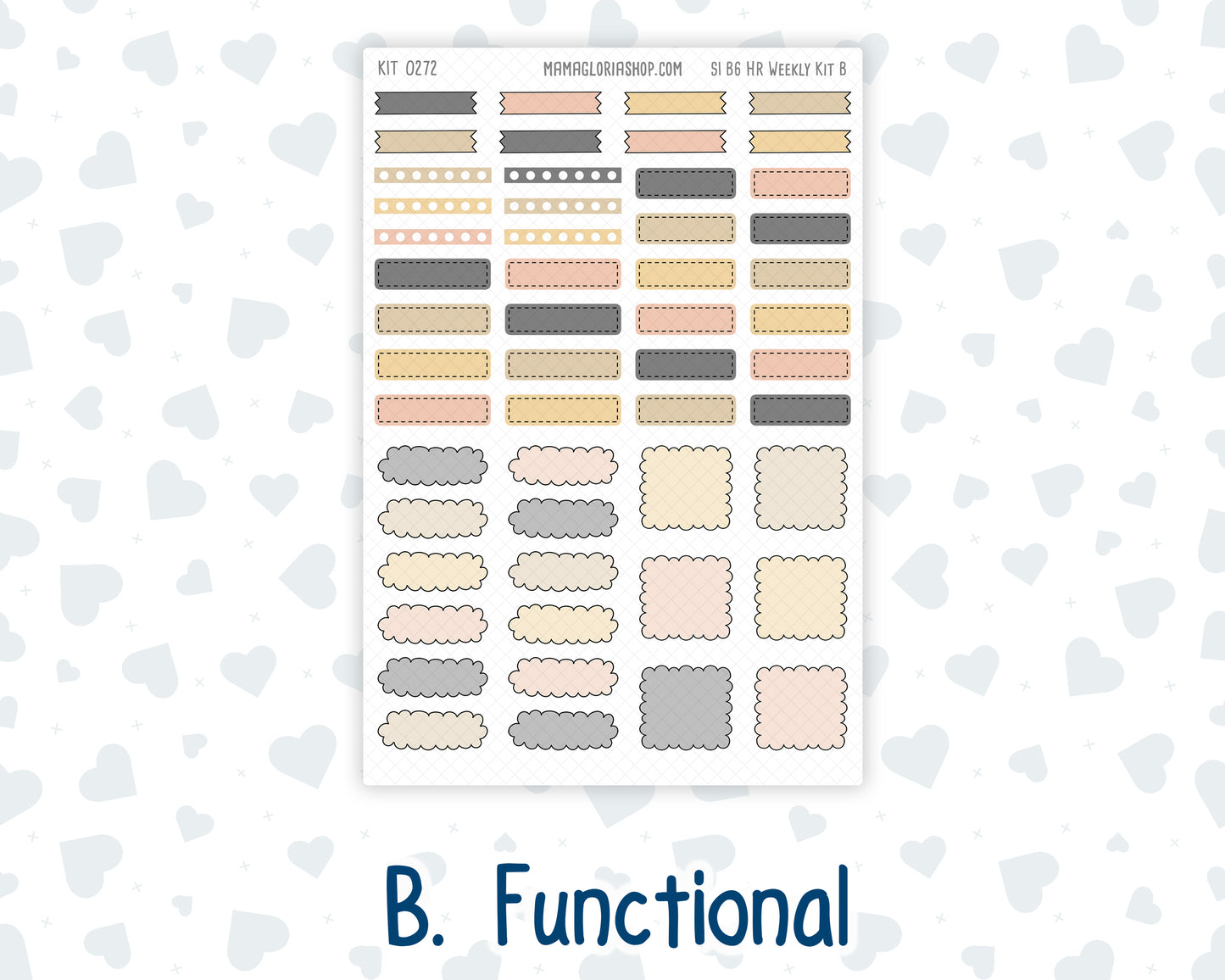 Kit 0272 - B6 - For Sterling Ink And More - Horizontal Weekly Kit - May - Graduation