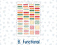 Kit 0271 - B6 - For Sterling Ink And More - Horizontal Weekly Kit - June - Strawberry Shore