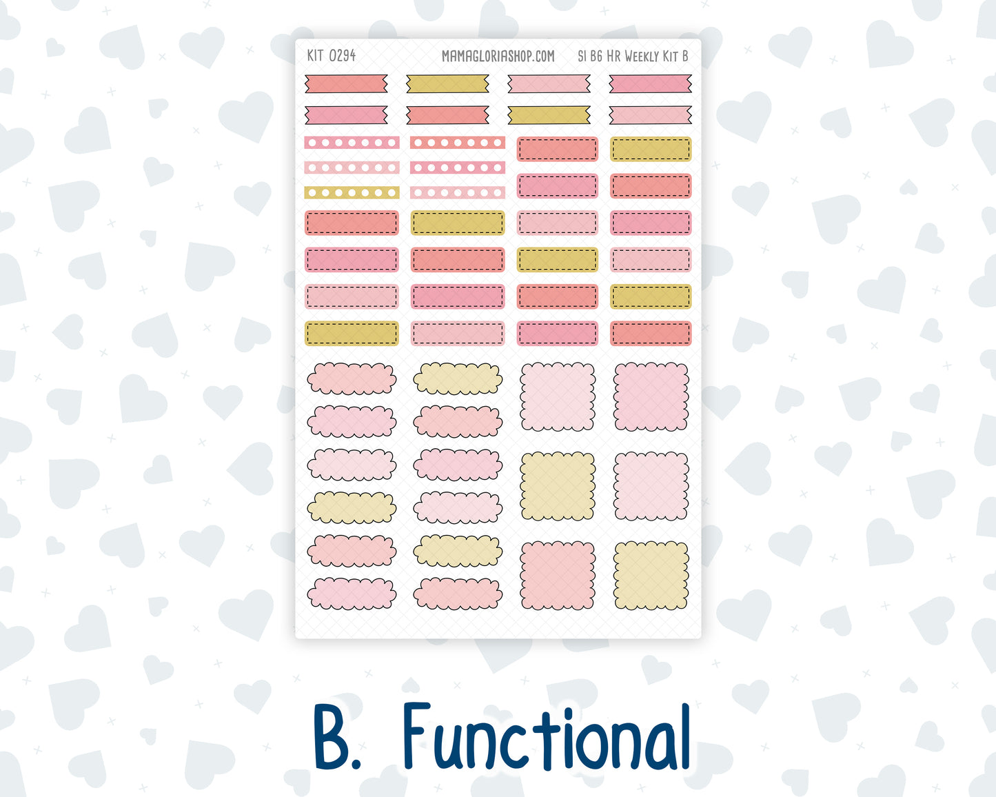 Kit 0294 - B6 - For Sterling Ink And More - Horizontal Weekly Kit - September - Rosy Reveria