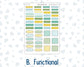 Kit 0227 - B6 - For Sterling Ink And More - Horizontal Weekly Kit - July - Lemon Grove