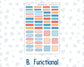 Kit 0268 - B6 - For Sterling Ink And More - Horizontal Weekly Kit - June - Sea Sweeties