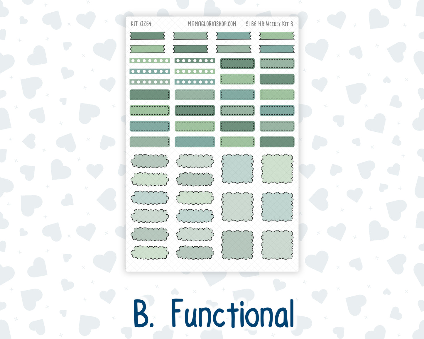 Kit 0264 - B6 - For Sterling Ink And More - Horizontal Weekly Kit - May - Spring Walk
