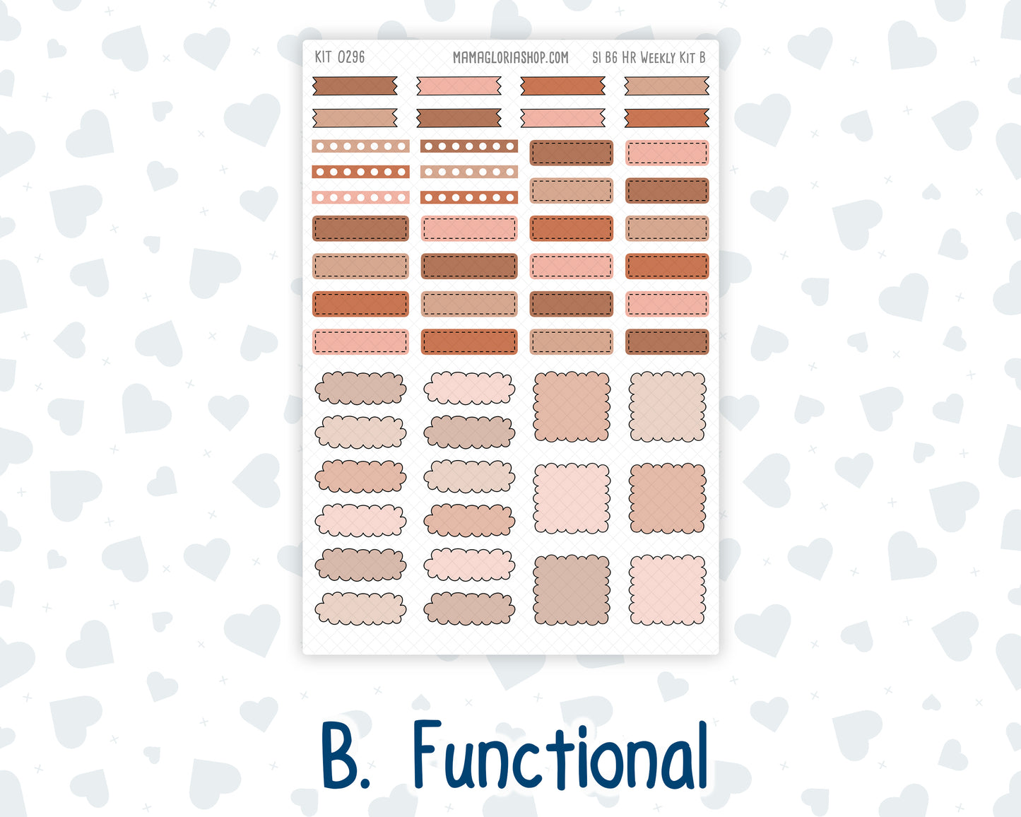 Kit 0296 - B6 - For Sterling Ink And More - Horizontal Weekly Kit - September - Coffee Break