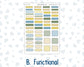 Kit 0274 - B6 - For Sterling Ink And More - Horizontal Weekly Kit - July - Sunny Lemon Shore