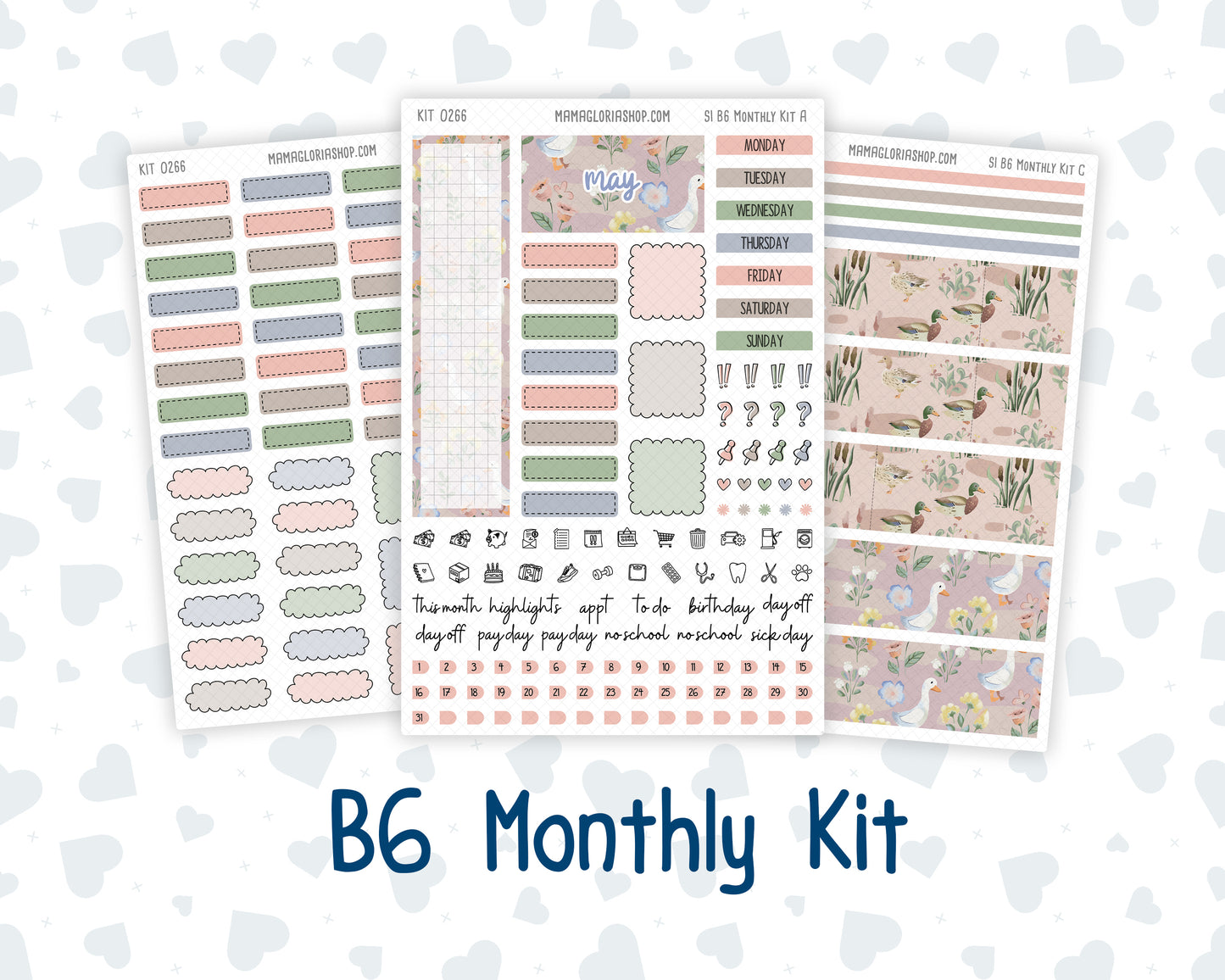 Kit 0266 - B6 - For Sterling Ink And More - Monthly Kit - May - Froggy Lake Picnic