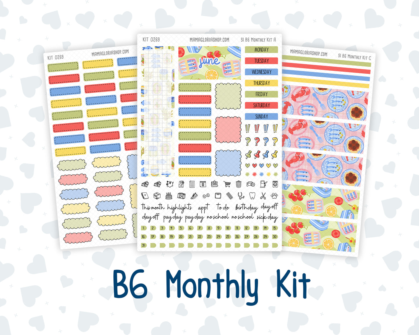 Kit 0269 - B6 - For Sterling Ink And More - Monthly Kit - June - Dolce Mare