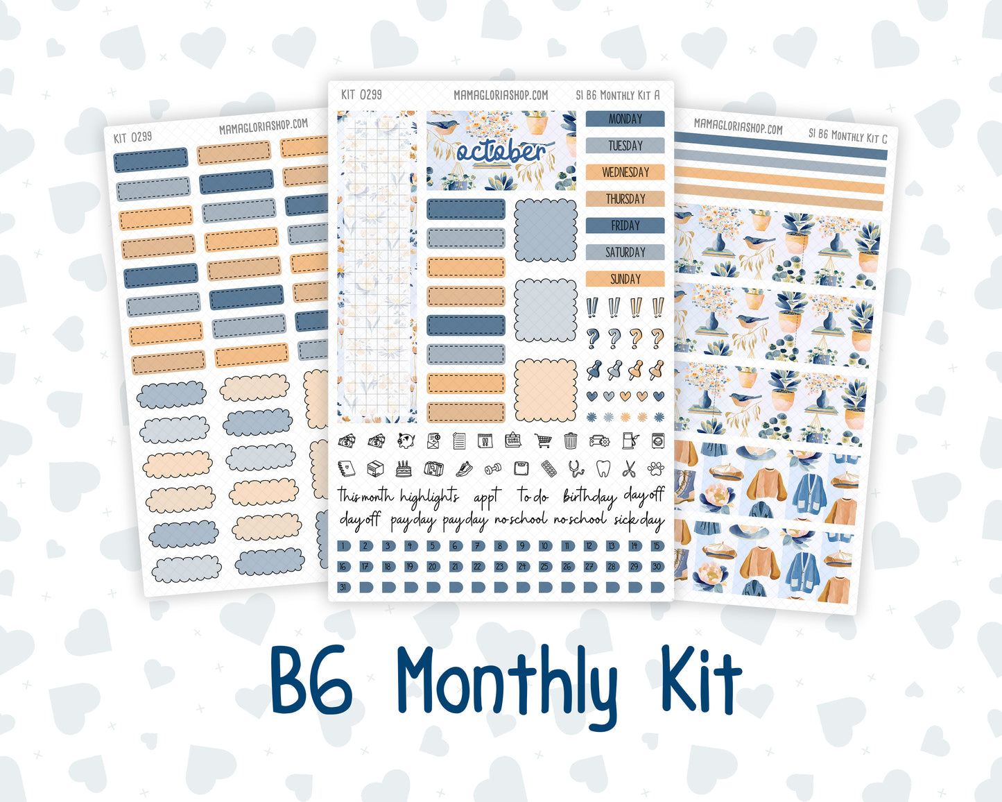 Kit 0299 - B6 - For Sterling Ink And More - Monthly Kit - October - Book Nook