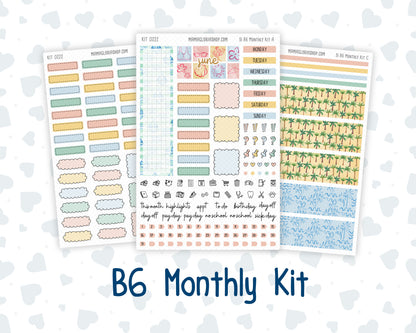 Kit 0222 - B6 - For Sterling Ink And More - Monthly Kit - June - Beach Day