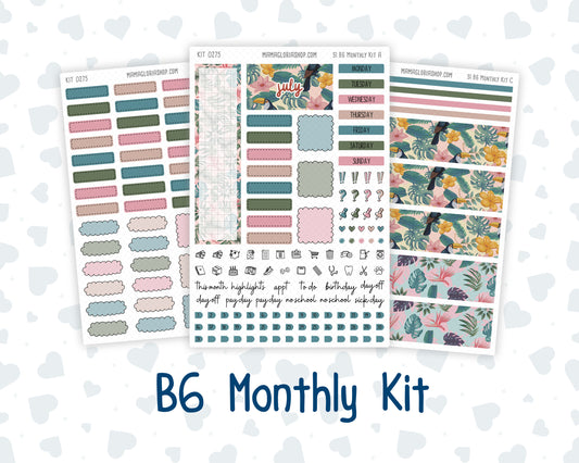 Kit 0275 - B6 - For Sterling Ink And More - Monthly Kit - July - Tropical Safari Blush