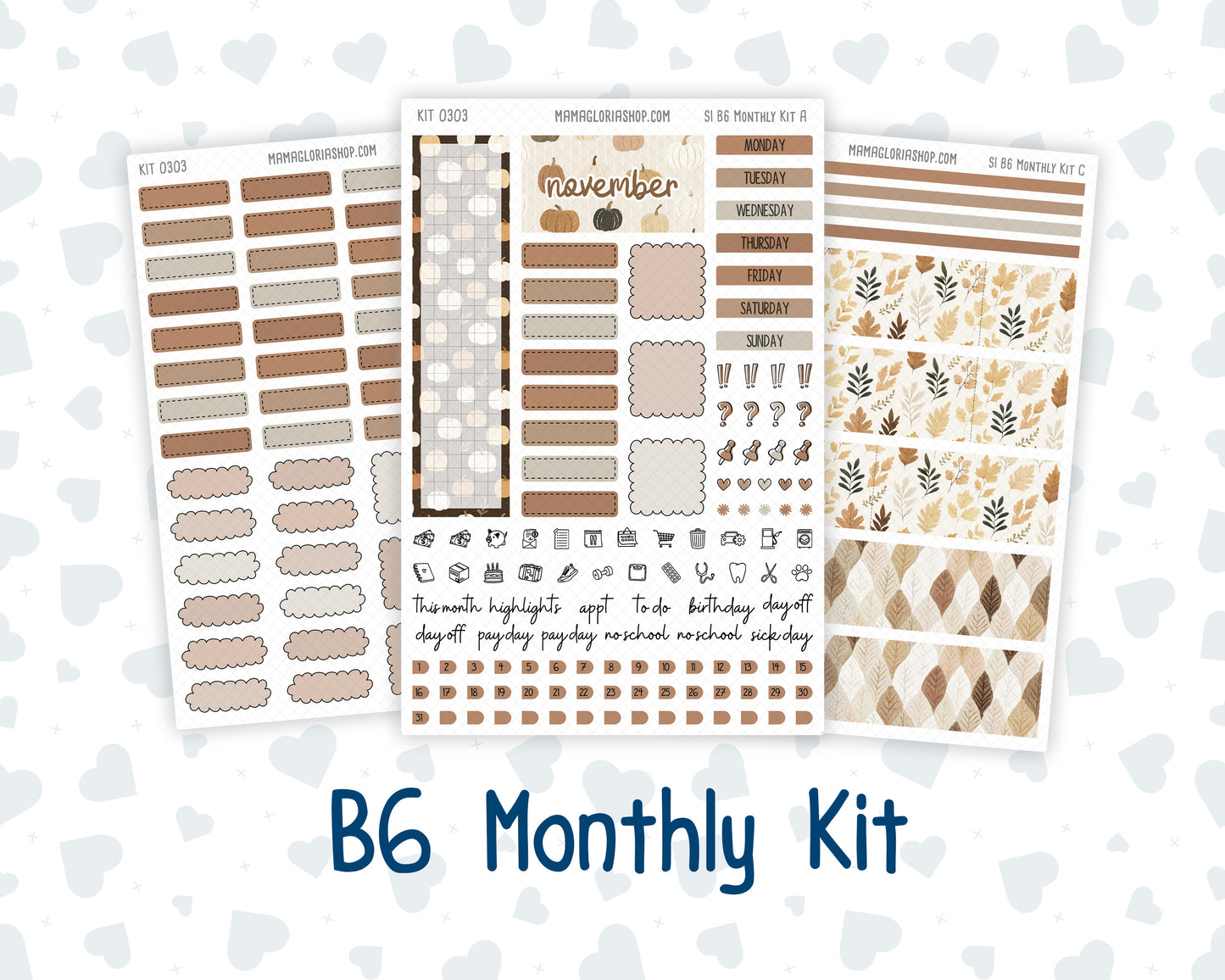 Kit 0303 - B6 - For Sterling Ink And More - Monthly Kit - November - Into The Woods