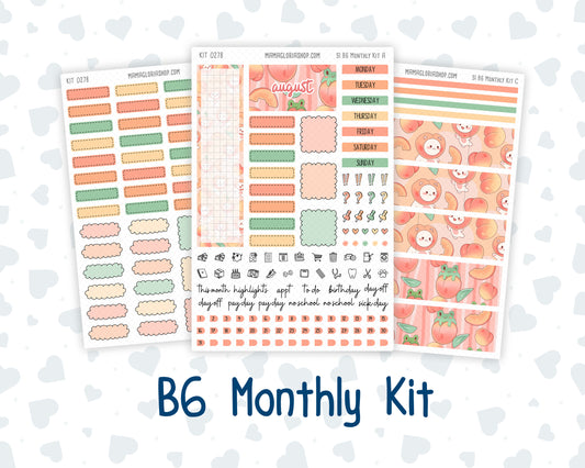 Kit 0278 - B6 - For Sterling Ink And More - Monthly Kit - August - Oops, All Peaches